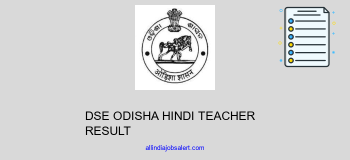 Dse Odisha Hindi Teacher Result