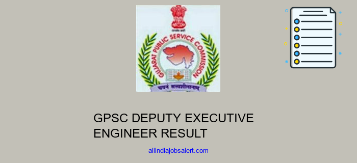 Gpsc Deputy Executive Engineer Result