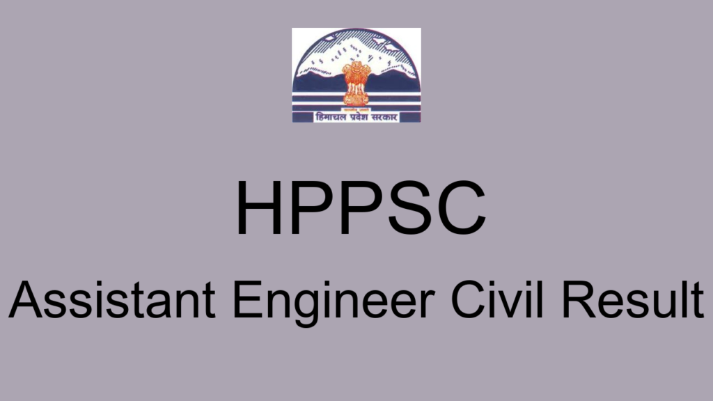 Hppsc Assistant Engineer Civil Result