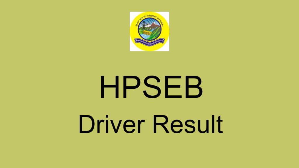 Hpseb Driver Result