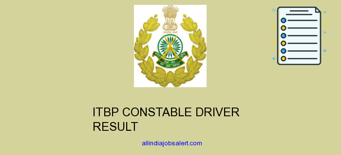 Itbp Constable Driver Result