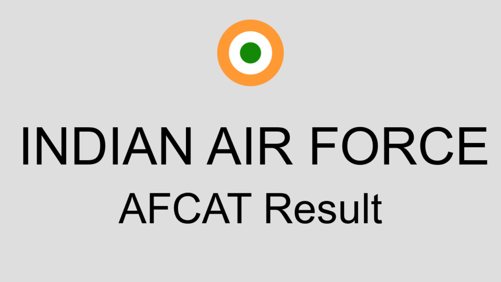 Indian Air Force Afcat Result
