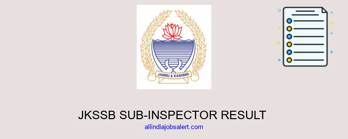 Jkssb Sub Inspector Result