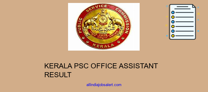 Kerala Psc Office Assistant Result