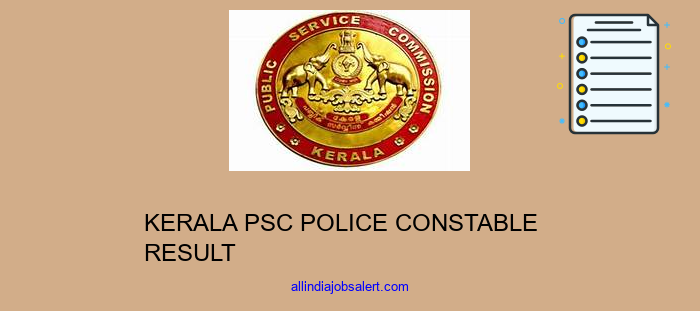 Kerala Psc Police Constable Result