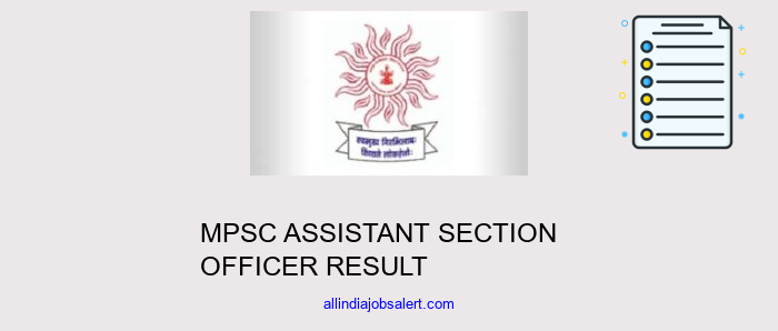 Mpsc Assistant Section Officer Result