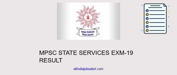 Mpsc State Services Exm 19 Result
