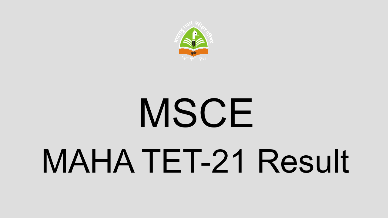 MSCE MAHA TET Result 2022 Cut Off Marks, Merit List