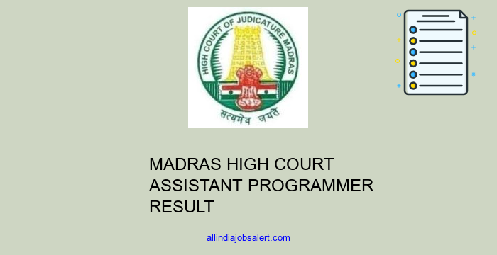 Madras High Court Assistant Programmer Result