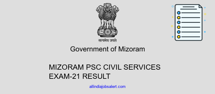 Mizoram Psc Civil Services Exam 21 Result