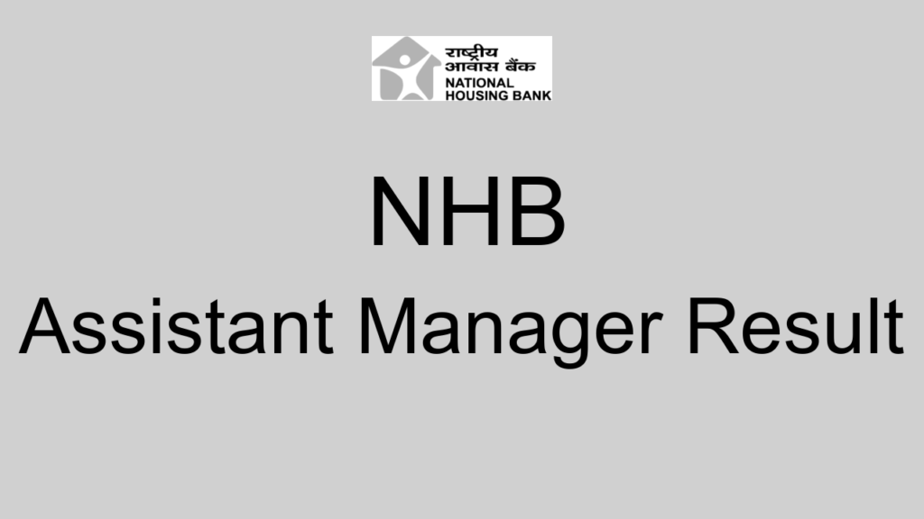 Nhb Assistant Manager Result