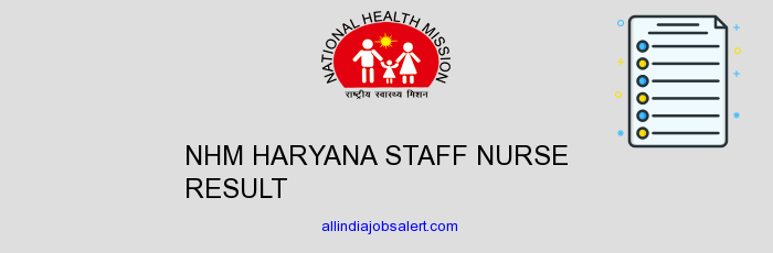 Nhm Haryana Staff Nurse Result