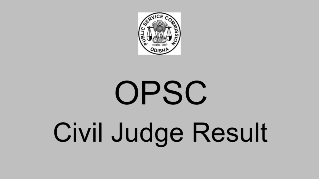 Opsc Civil Judge Result
