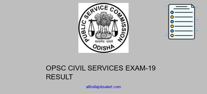 Opsc Civil Services Exam 19 Result