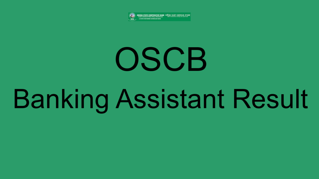 Oscb Banking Assistant Result