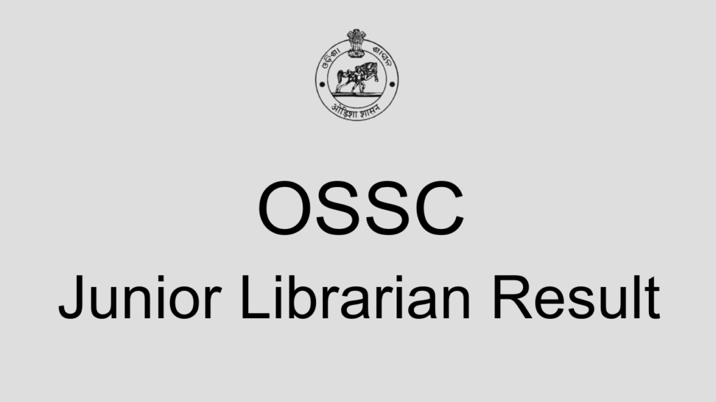 Ossc Junior Librarian Result
