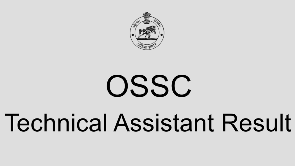 Ossc Technical Assistant Result