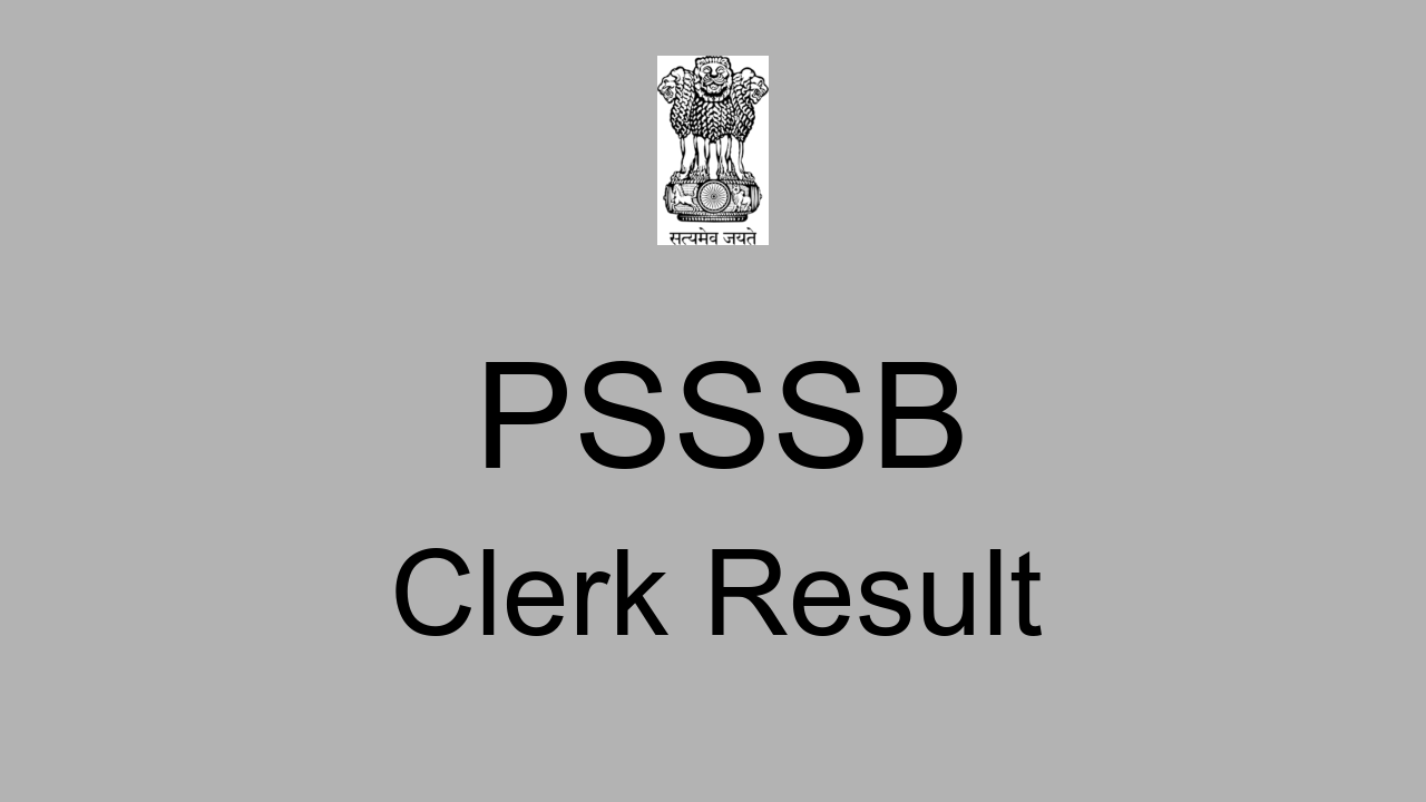 Psssb Clerk Result