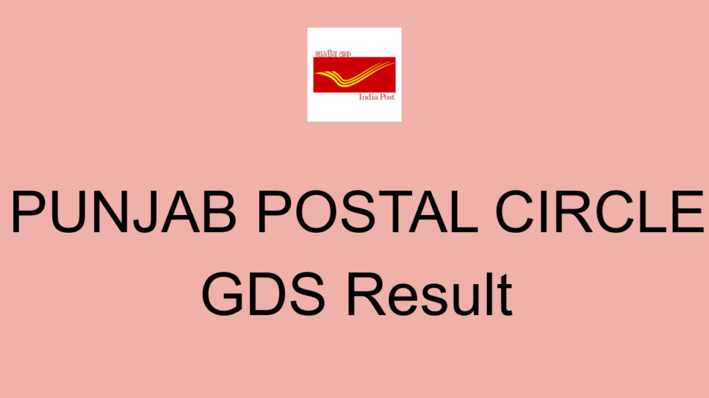 Punjab Postal Circle Gds Result