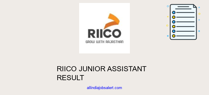 Riico Junior Assistant Result