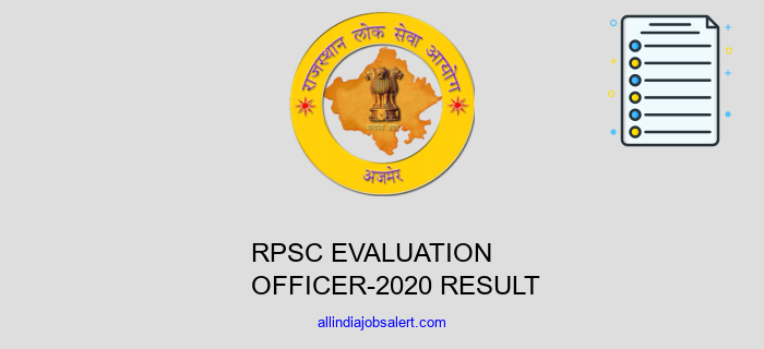 Rpsc Evaluation Officer 2020 Result