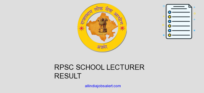 Rpsc School Lecturer Result