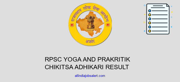 Rpsc Yoga And Prakritik Chikitsa Adhikari Result