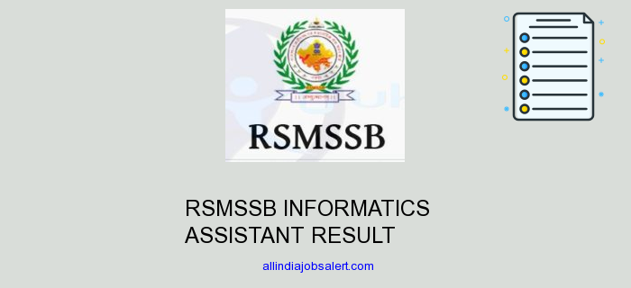 Rsmssb Informatics Assistant Result