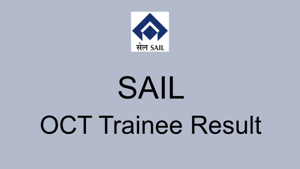 Sail Oct Trainee Result