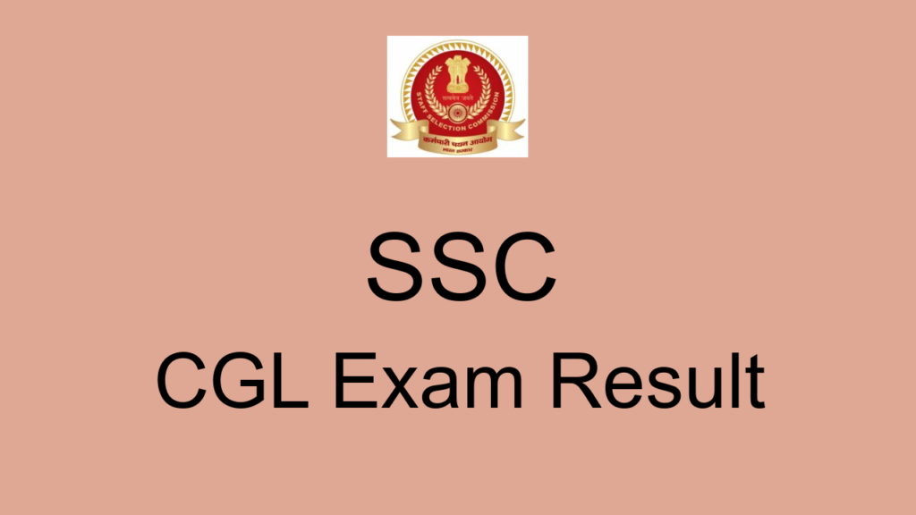 Ssc Cgl Exam Result