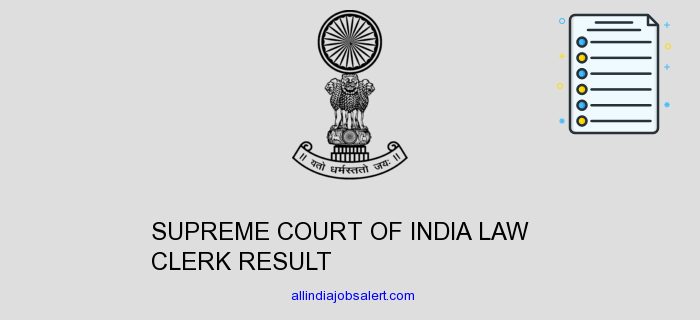 Supreme Court Of India Law Clerk Result