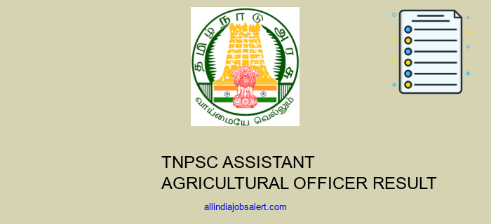 Tnpsc Assistant Agricultural Officer Result