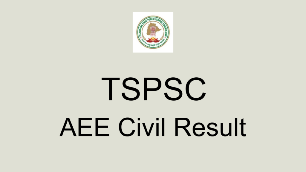 Tspsc Aee Civil Result