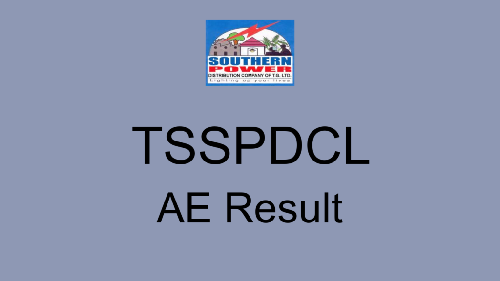 Tsspdcl Ae Result