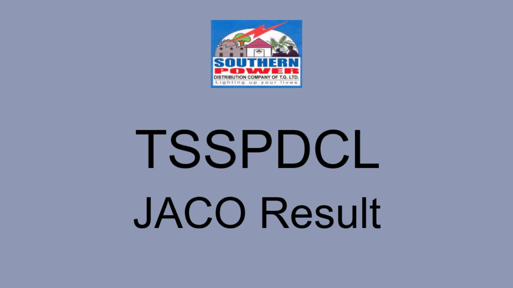 Tsspdcl Jaco Result