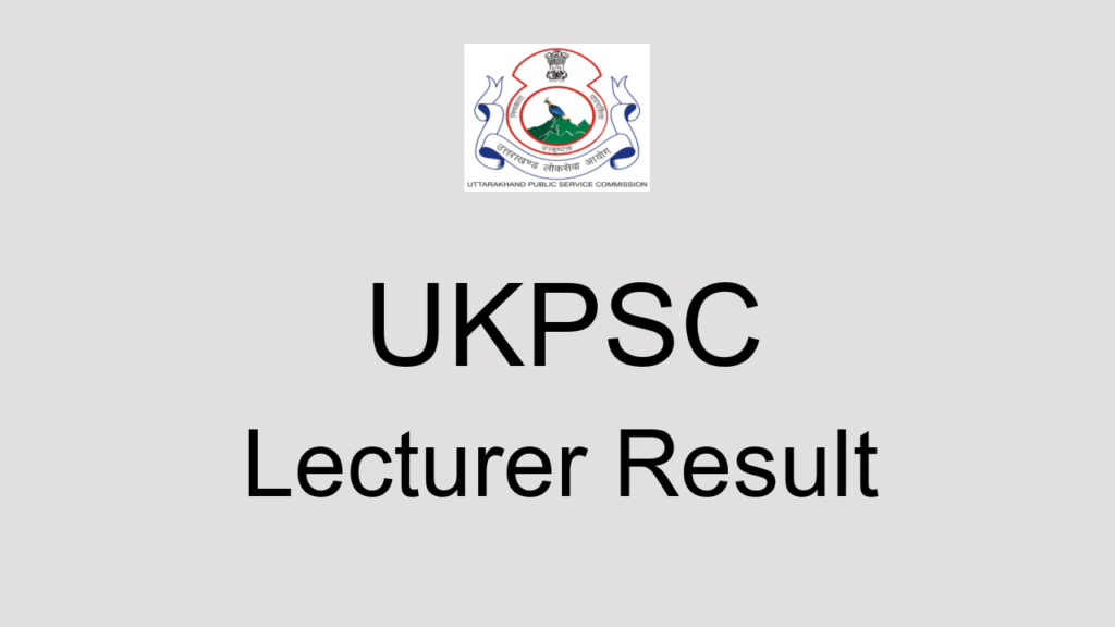 Ukpsc Lecturer Result
