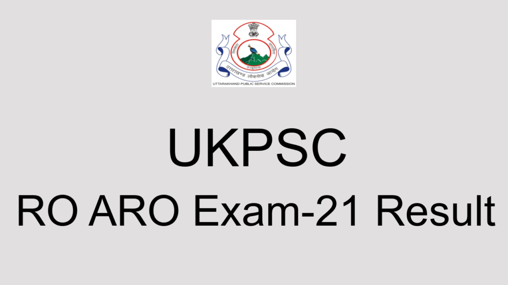Ukpsc Ro Aro Exam 21 Result