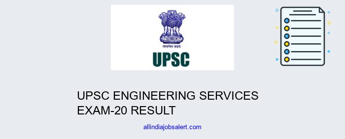 Upsc Engineering Services Exam 20 Result