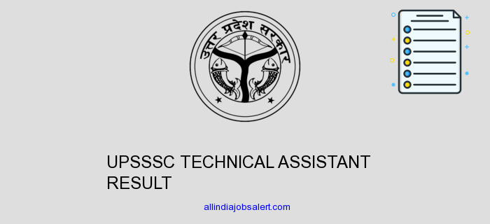 Upsssc Technical Assistant Result