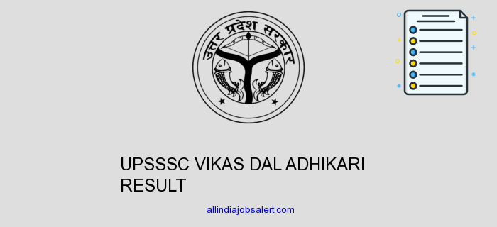 Upsssc Vikas Dal Adhikari Result