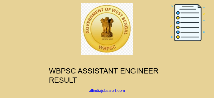 Wbpsc Assistant Engineer Result