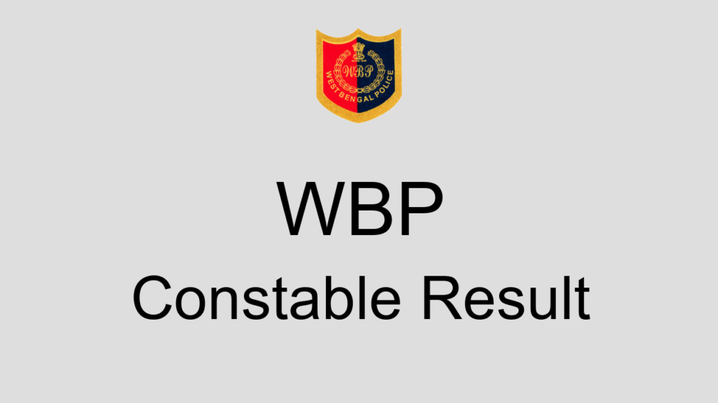Wbp Constable Result